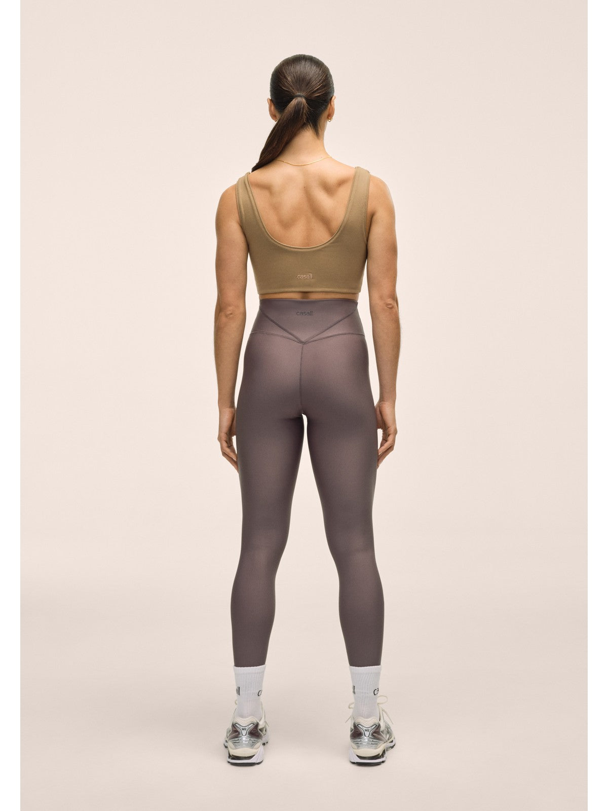 Legginsy damskie CASALL V-shape High Waist Tights kolor szary