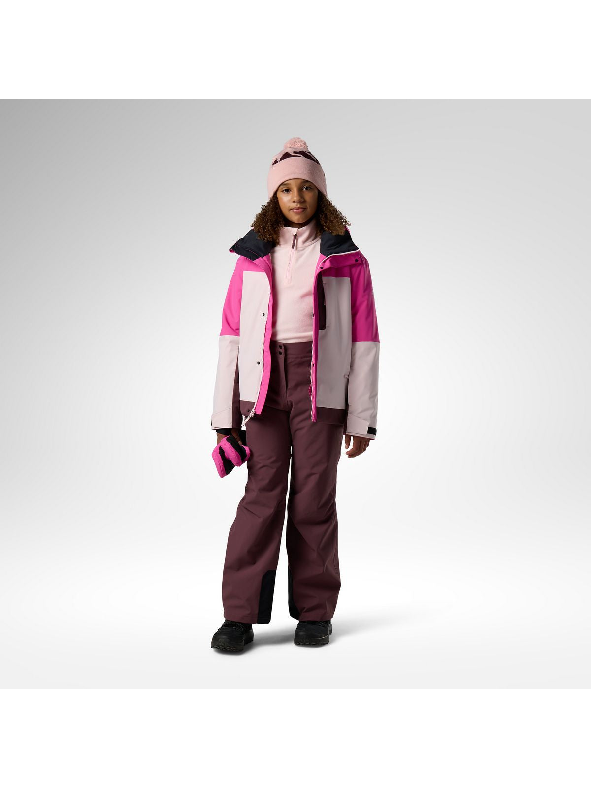 Spodnie narciarskie juniorskie ROSSIGNOL Girl Insulated Ski Pant bordowe