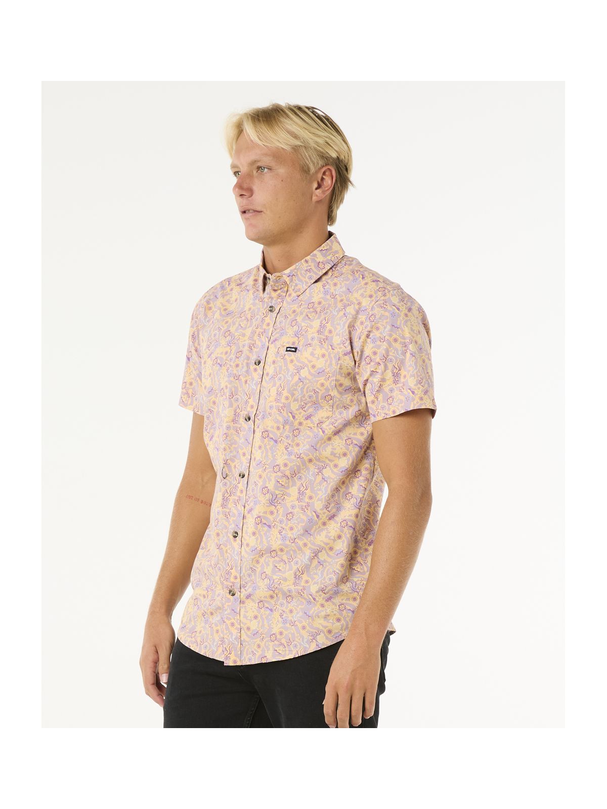 Koszula sportowa męska RIP CURL Floral Reef S/S Shirt fioletowy