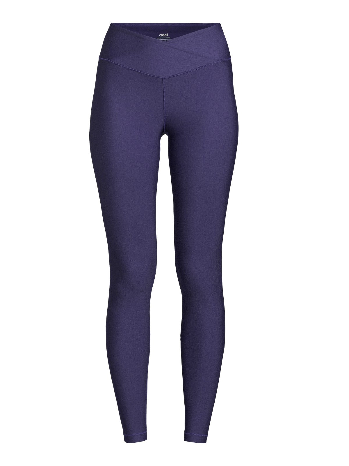 Legginsy damskie z wysoką talią Casall Overlap High Waist Tights fioletowy