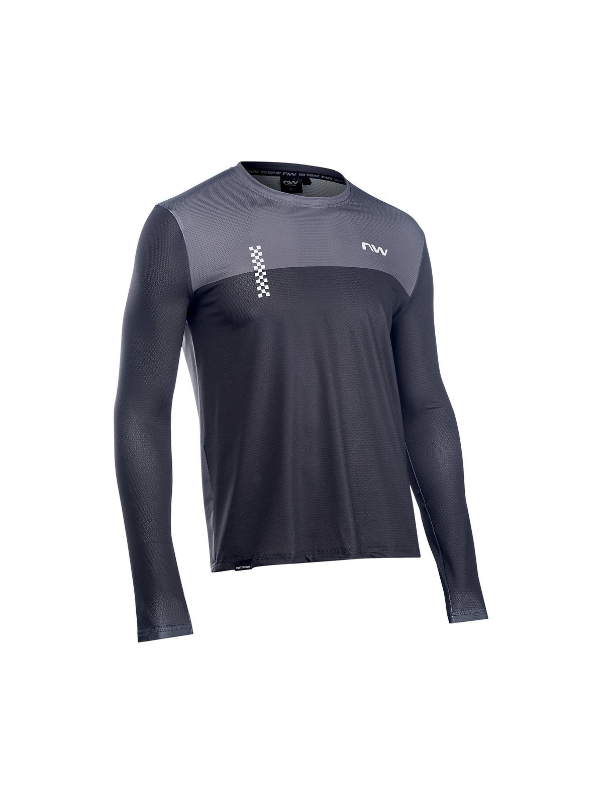 Koszulka rowerowa NORTHWAVE XTRAIL 2 Jersey LS - czarny/szary