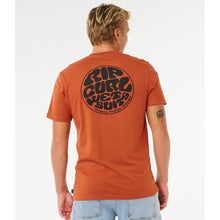 Koszulka męska RIP CURL Wettie Passage Icon Tee brązowa
