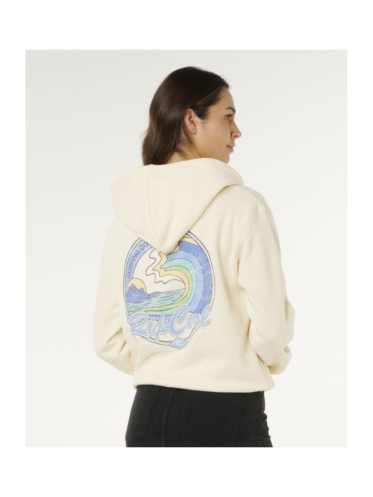 Bluza damska RIP CURL Lay Day Relaxed Zip Through beżowa