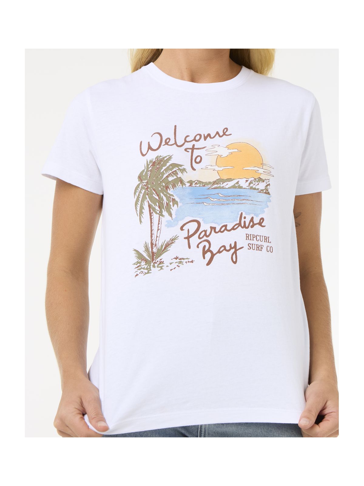 Koszulka RIP CURL Paradise Bay Standard Tee biały