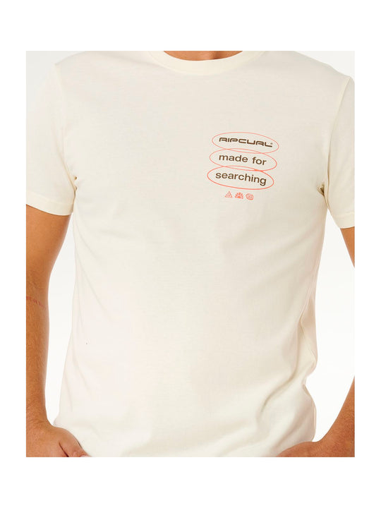 Koszulka męska RIP CURL Vaporcool Search 3 Stacks Tee biała
