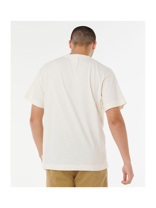 Koszulka RIP CURL AOTS TY WILLIAMS STACKED TEE beżowa
