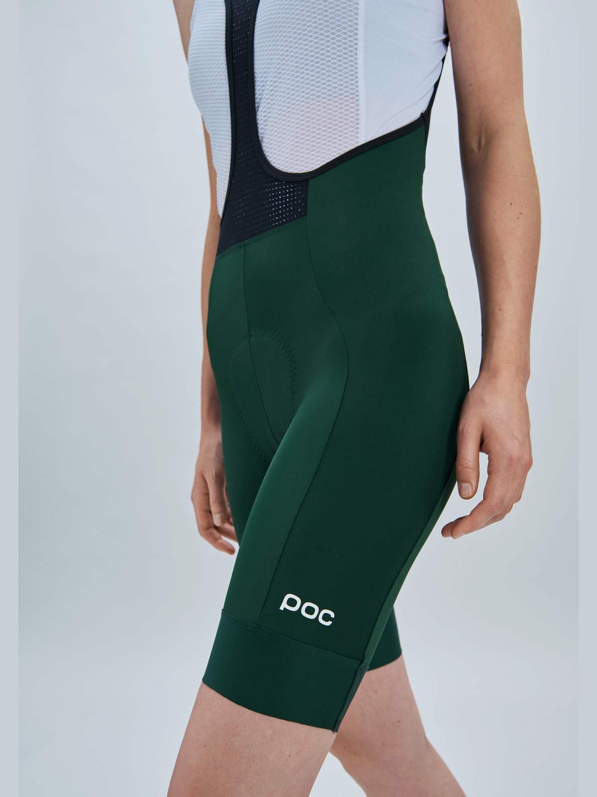 Spodenki rowerowe damskie POC W’s Cadence Bib Shorts zielony - Adventure Sports