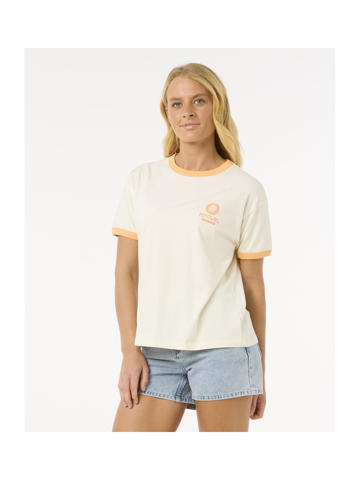 Koszulka RIP CURL San Carlos Ringer Tee biały