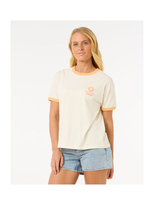 Koszulka RIP CURL San Carlos Ringer Tee biały

