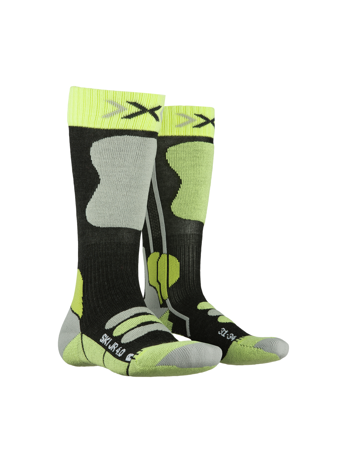 Skarpety narciarskie dziecięce X-SOCKS Ski Jr 4.0 anthracite melange / zielony