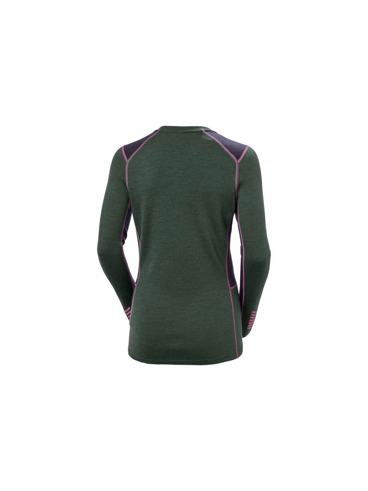 Koszulka damska HELLY HANSEN W Lifa Merino Midweight Crew kolor zielony