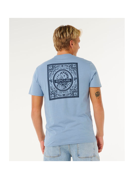 Koszulka męska RIP CURL Desti Animals Tee niebieska

