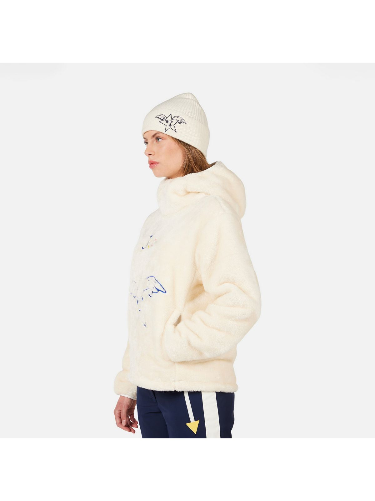 Bluza damska ROSSIGNOL W JCC VALDIZ FLEECE biały