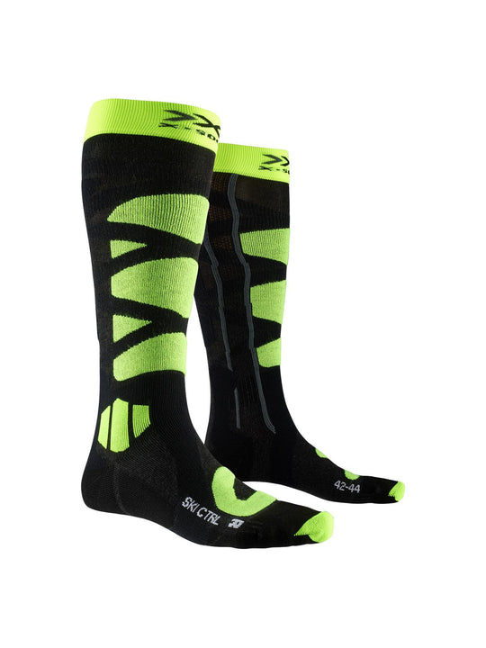 Skarpety narciarskie  X-SOCKS Ski Control 4.0 anthracite melange / żółty
