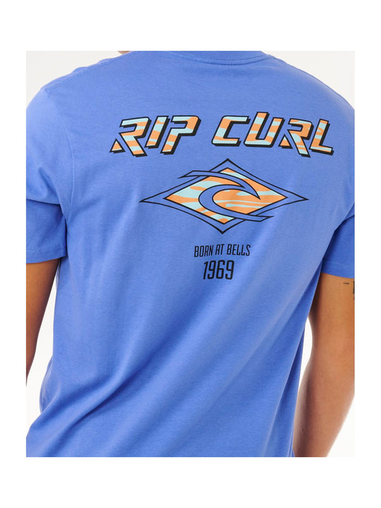 Koszulka męska RIP CURL Fade Out Icon Tee niebieska
