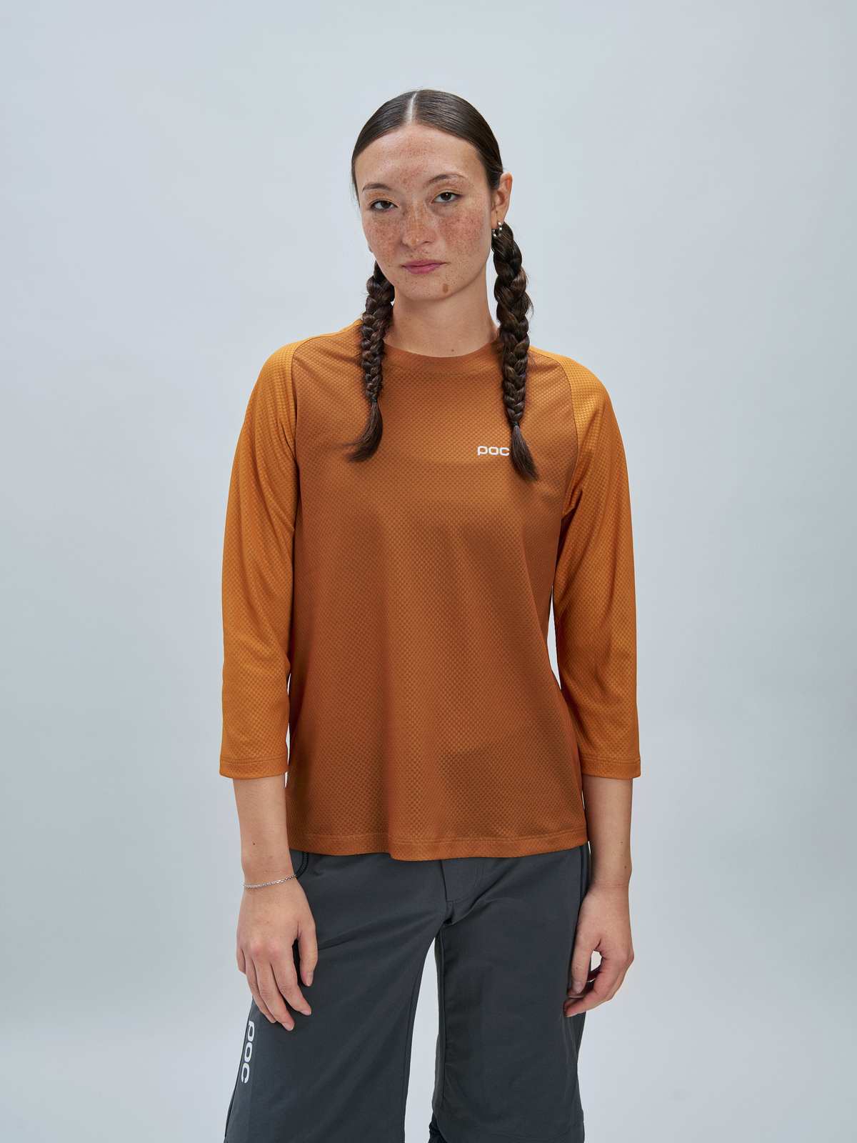 Koszulka rowerowa damska POC W’s Motion Air 3/4 Jersey brązowy - Adventure Sports