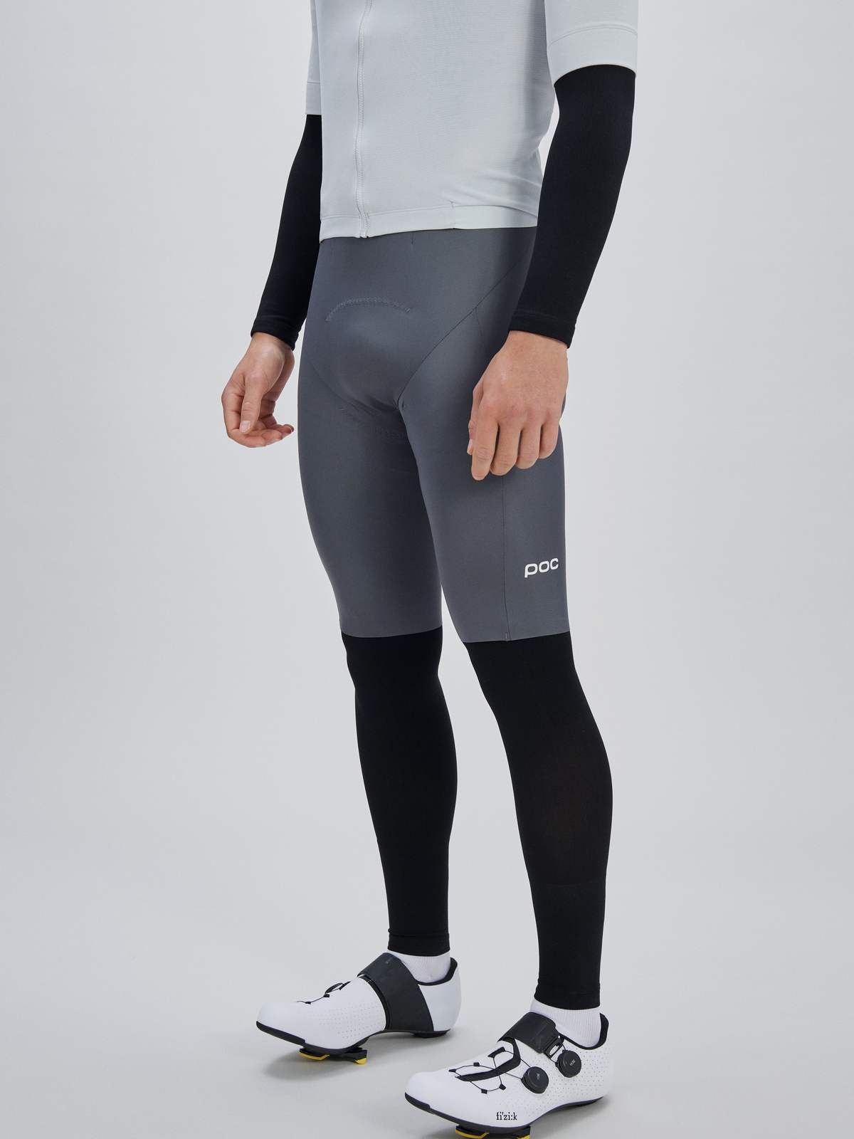 Spodenki rowerowe POC M's Raceday Bib Shorts szare