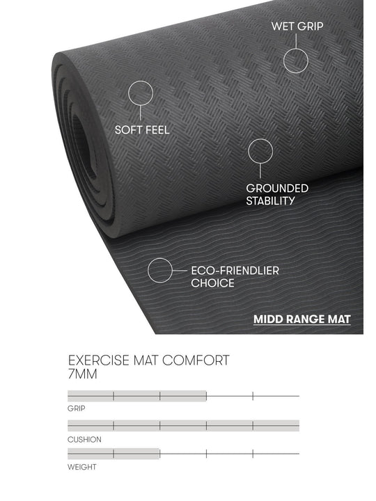 Mata CASALL Exercise Mat Comfort 7Mm czarny
