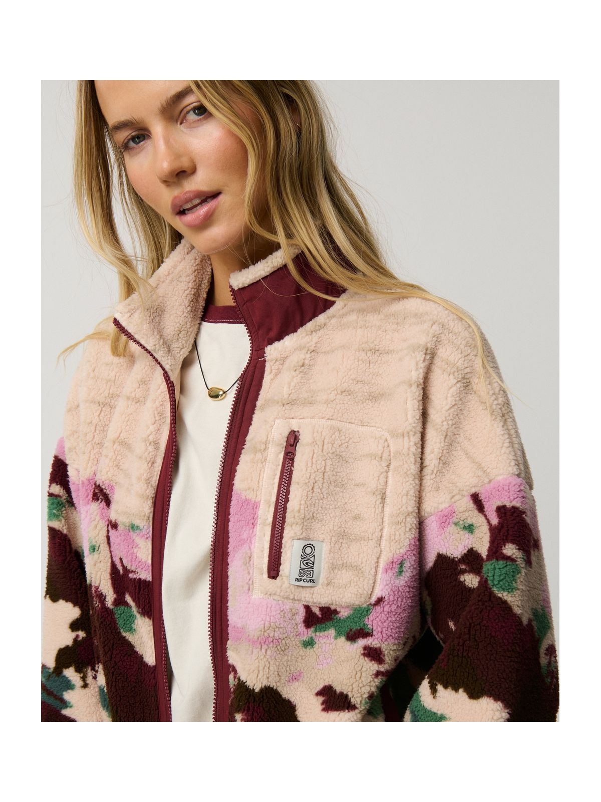 Bluza damska RIP CURL S-Series Bonded Z/T Polar fioletowa