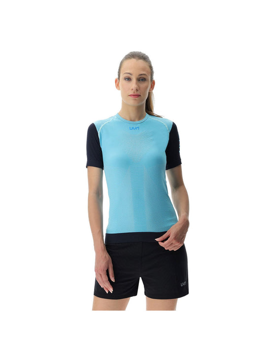Koszulka biegowa damska UYN W RUNNING - Blue Radiance/Peacot
