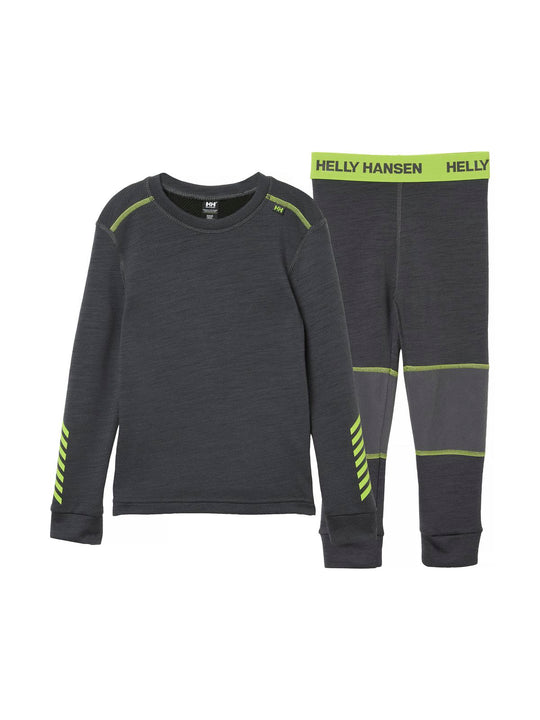 Bielizna termiczna dziecięca HELLY HANSEN K LIFA MERINO SET szara
