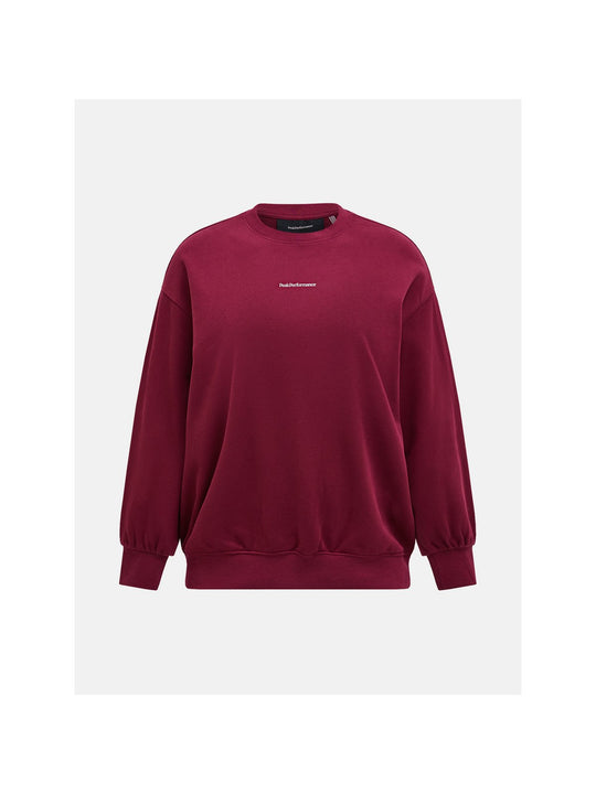 Bluza PEAK PERFORMANCE Original Terry Crew Women bordowy
