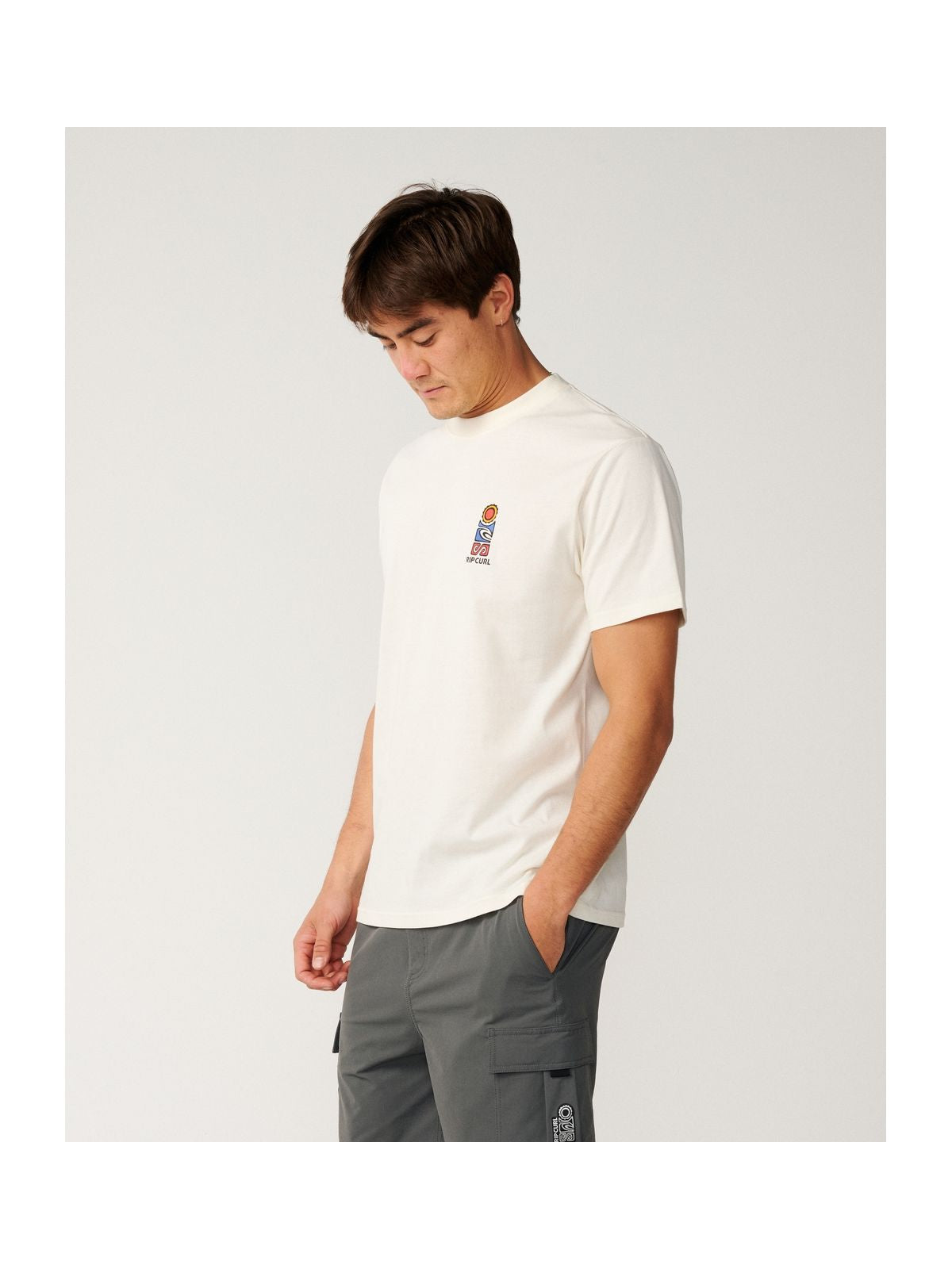 Koszulka męska RIP CURL S.Series Vc Stack Tee biała