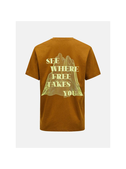 Koszulka PEAK PERFORMANCE Explore Graphic Tee Men brązowy
