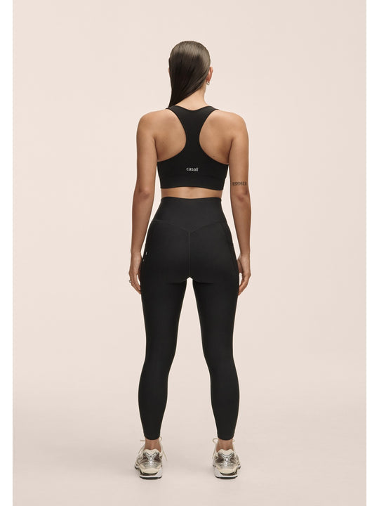 Legginsy treningowe damskie CASALL Pure Pocket High Waist Tights kolor czarny
