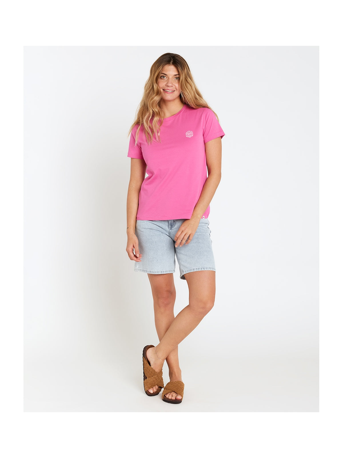Koszulka damska RIP CURL Re-Entry Crew Tee różowa