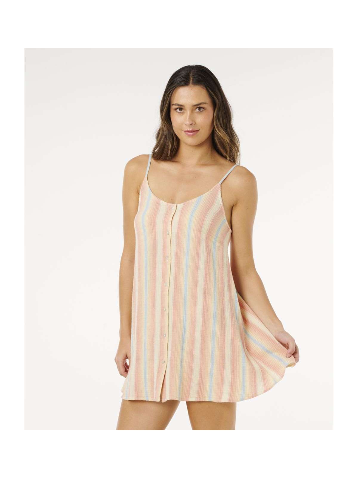 Sukienka RIP CURL Premium Surf Stripe Cover Up pomarańczowa