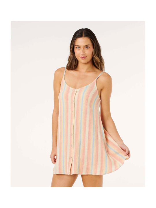 Sukienka RIP CURL Premium Surf Stripe Cover Up pomarańczowa
