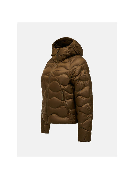 Kurtka damska PEAK PERFORMANCE Helium Nova Down Hood Jacket brązowa
