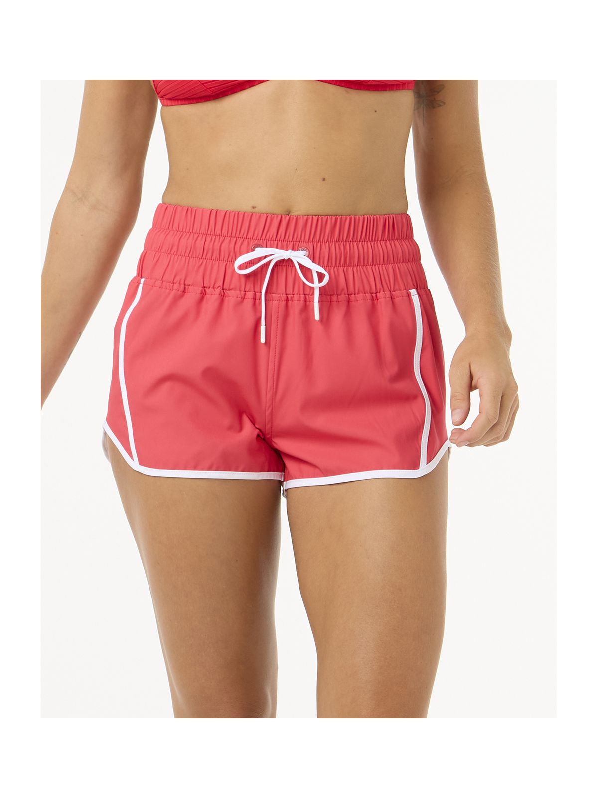 Szorty kąpielowe damskie RIP CURL High Waist Retro Volley 3" czerwone
