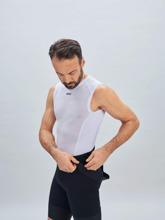 Koszulka rowerowa POC ESSENTIAL LAYER Vest - biały - Adventure Sports
