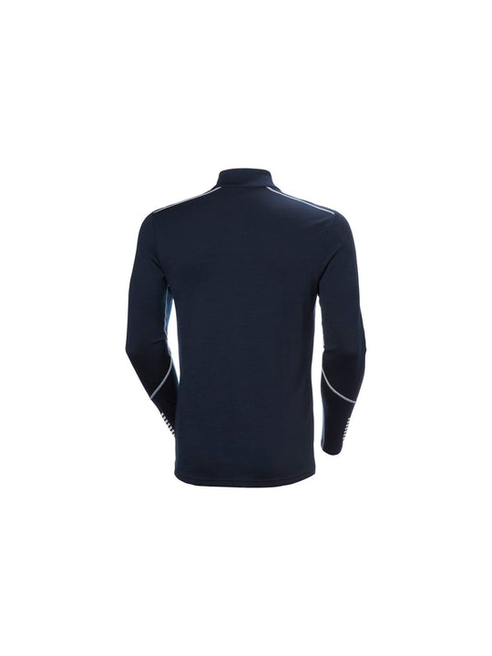 Koszulka męska HELLY HANSEN Lifa Merino Midweight 1/2 Zip kolor granatowy
