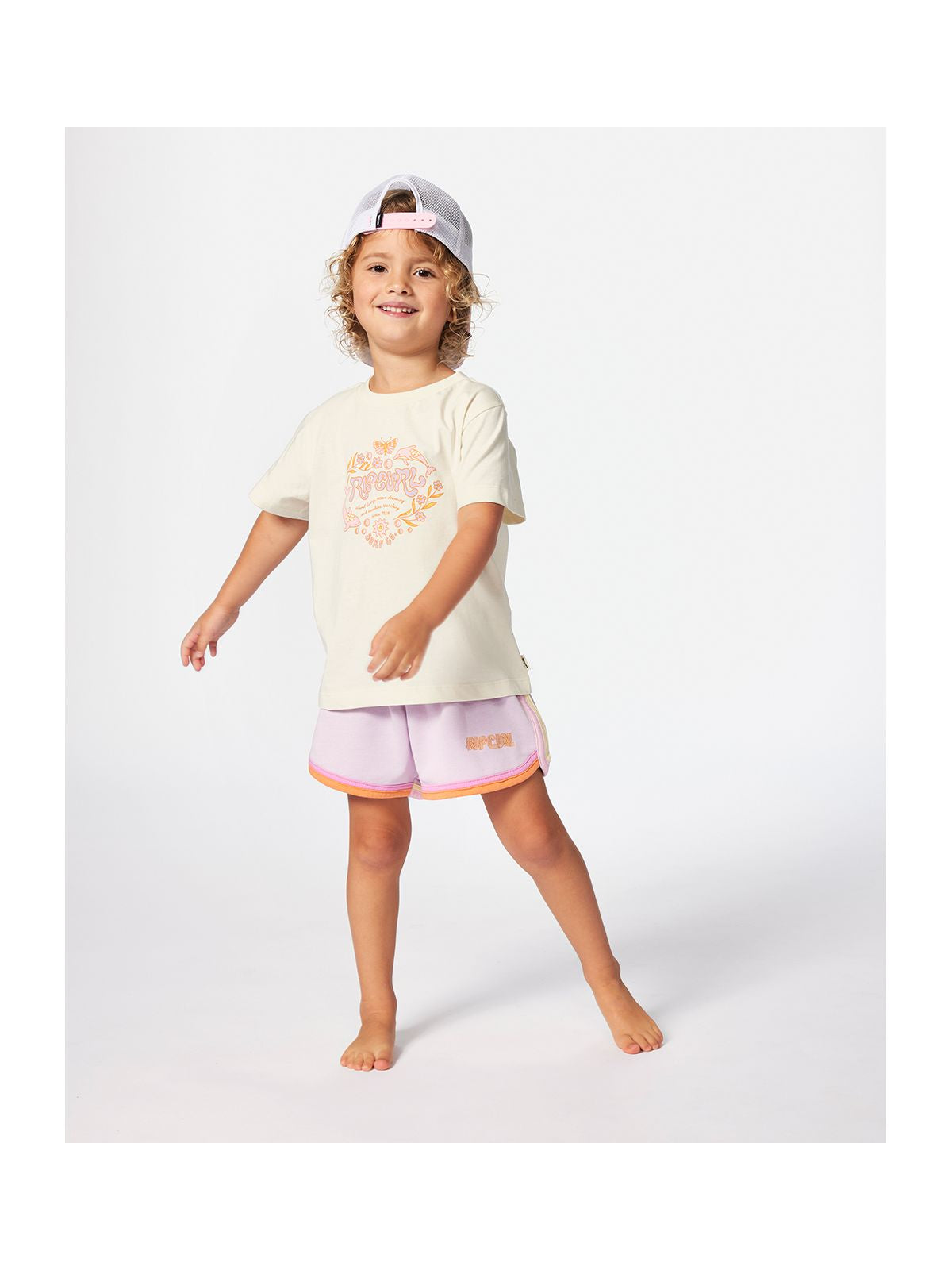 Koszulka RIP CURL Rainbow Logo/Desto Tee-Girl biały