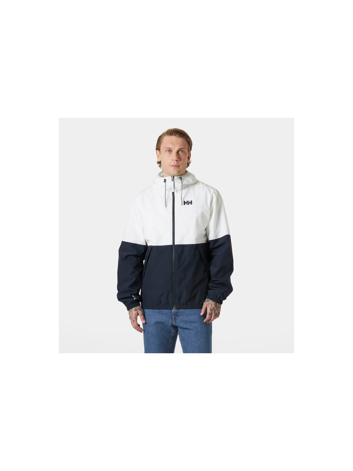 Kurtka przeciwdeszczowa męska HELLY HANSEN KOSTER RAIN JACKET biała - Adventure Sports