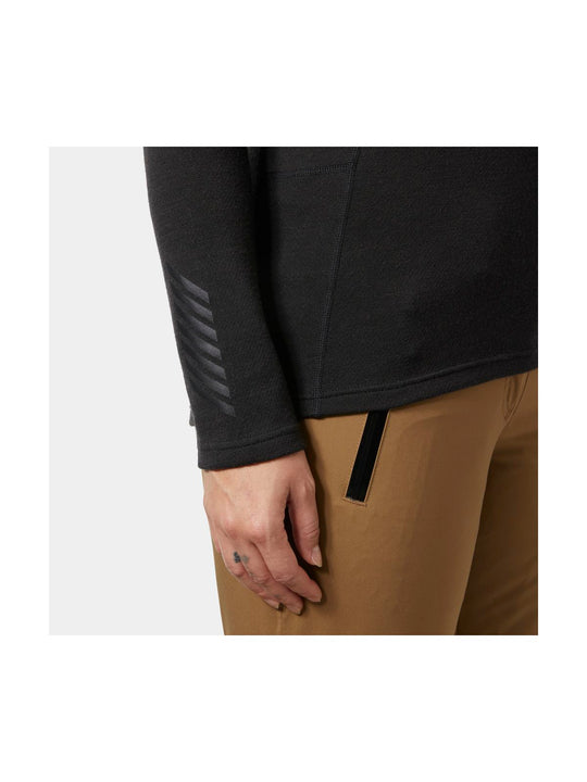 Koszulka damska Helly Hansen W Lifa Merino Midw 1/2 Zip czarny
