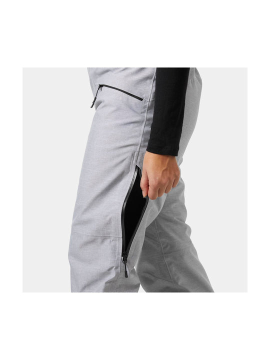 Spodnie narciarskie damskie HELLY HANSEN W POWDERQUEEN BIB 2.0 PANT szare
