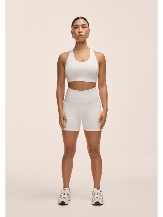 Legginsy damskie Casall Grace High Waist Hot Pant biały - Adventure Sports
