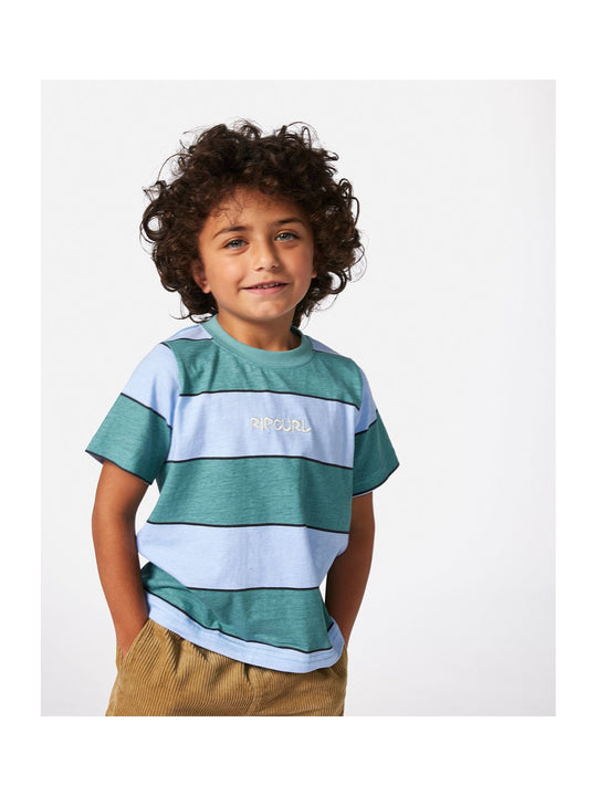 Koszulka RIP CURL Grom Energy Stripe Tee - Boy niebieski
