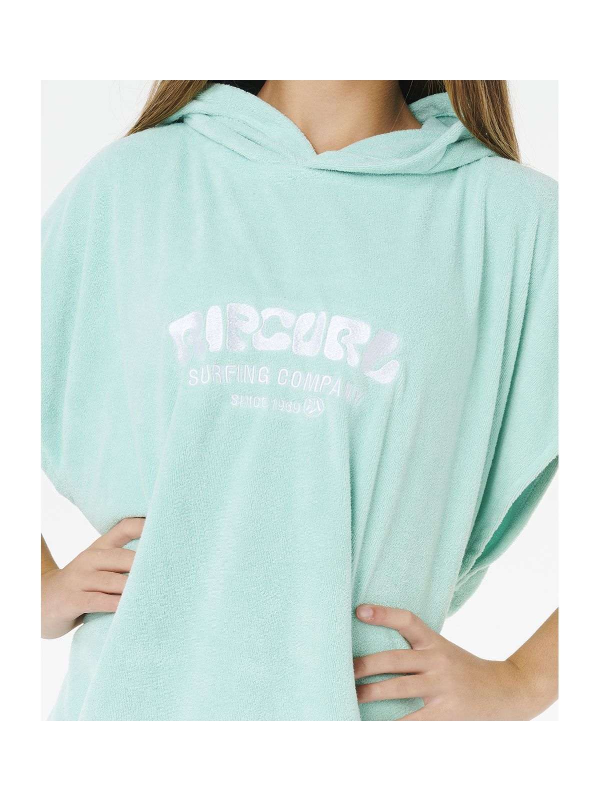 Ponczo dziewczęce RIP CURL Classic Surf Hooded Towel-Girl zielone