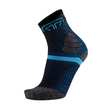 Skarpety do biegania w terenie SIDAS Double Trail czarno niebieskie
