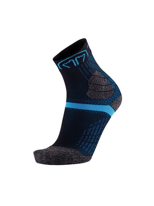 Skarpety do biegania w terenie SIDAS Double Trail czarno niebieskie
