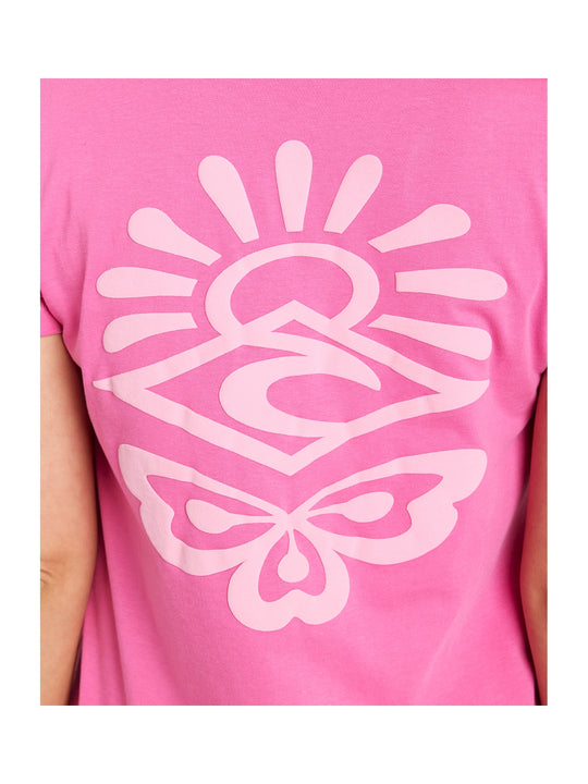 Koszulka damska RIP CURL Re-Entry Crew Tee różowa
