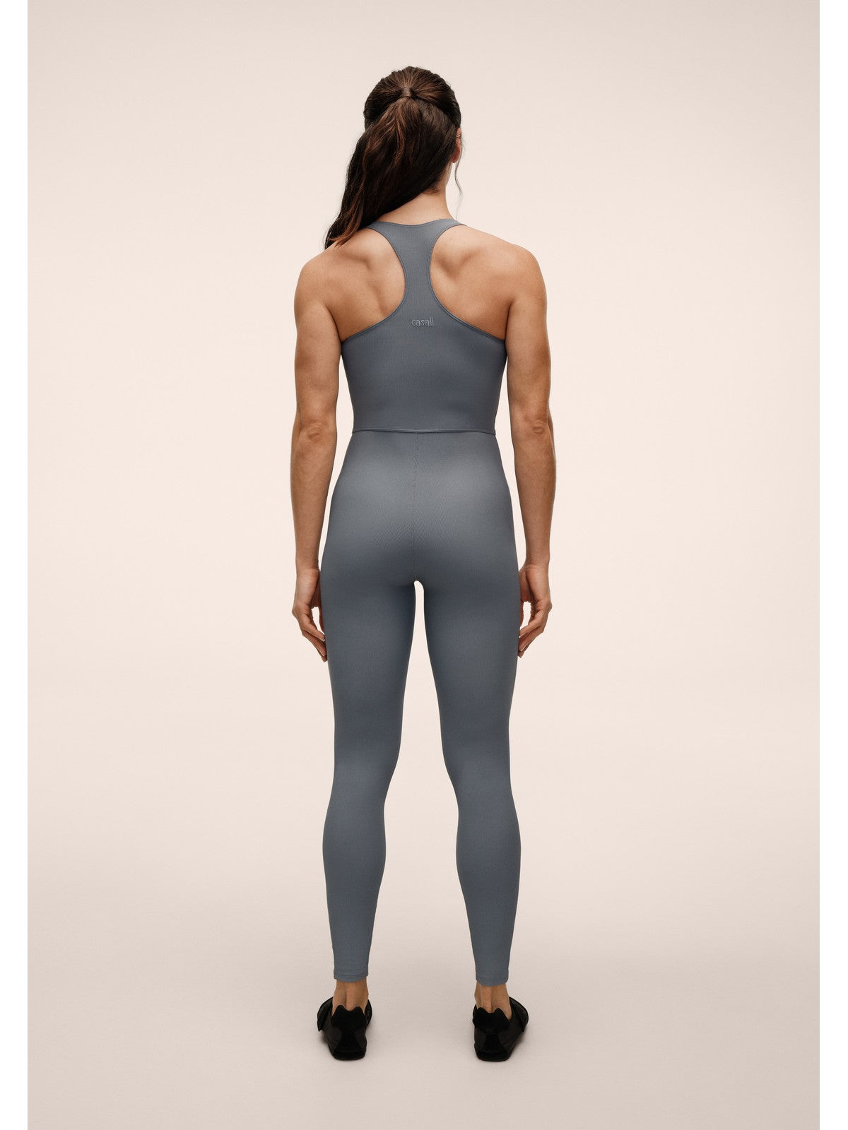 Kombinezon damski CASALL Brace Rib Zip Catsuit niebieski