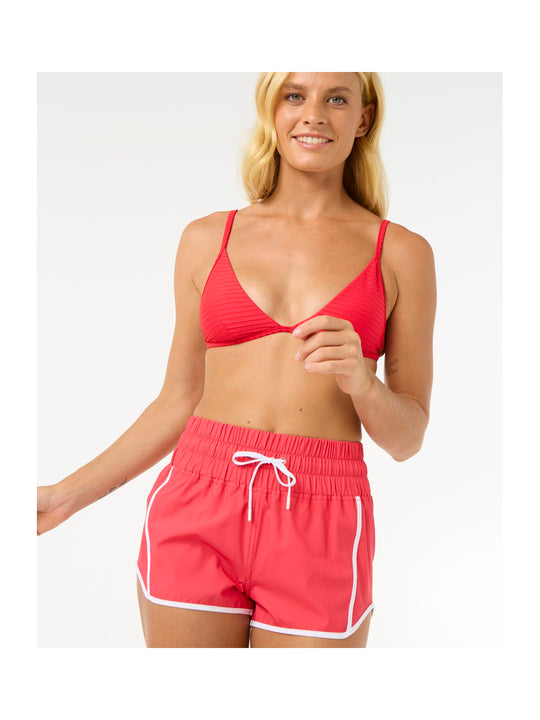 Szorty kąpielowe damskie RIP CURL High Waist Retro Volley 3" czerwone
