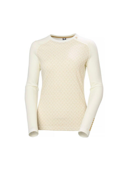 Bielizna termiczna damska HELLY HANSEN W LIFA MERINO MIDW GRA CREW biała
