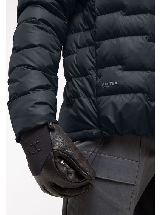 Kurtka puchowa z kapturem męska HAGLÖFS ROC Flash Down Hood True Black
